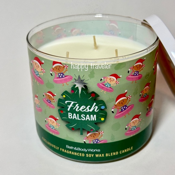 ONLY 1 Special Price = FRESH BALSAM 3 Wick Candle - Picture 3 of 4